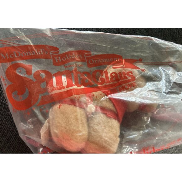 Santa Claus The Movie Reindeer Plush Ornament McDonalds Coca-Cola Vintage 1985 - Picture 6 of 6